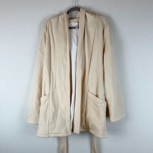 FABLETICS Lexie Cream Hooded Robe Size XL
